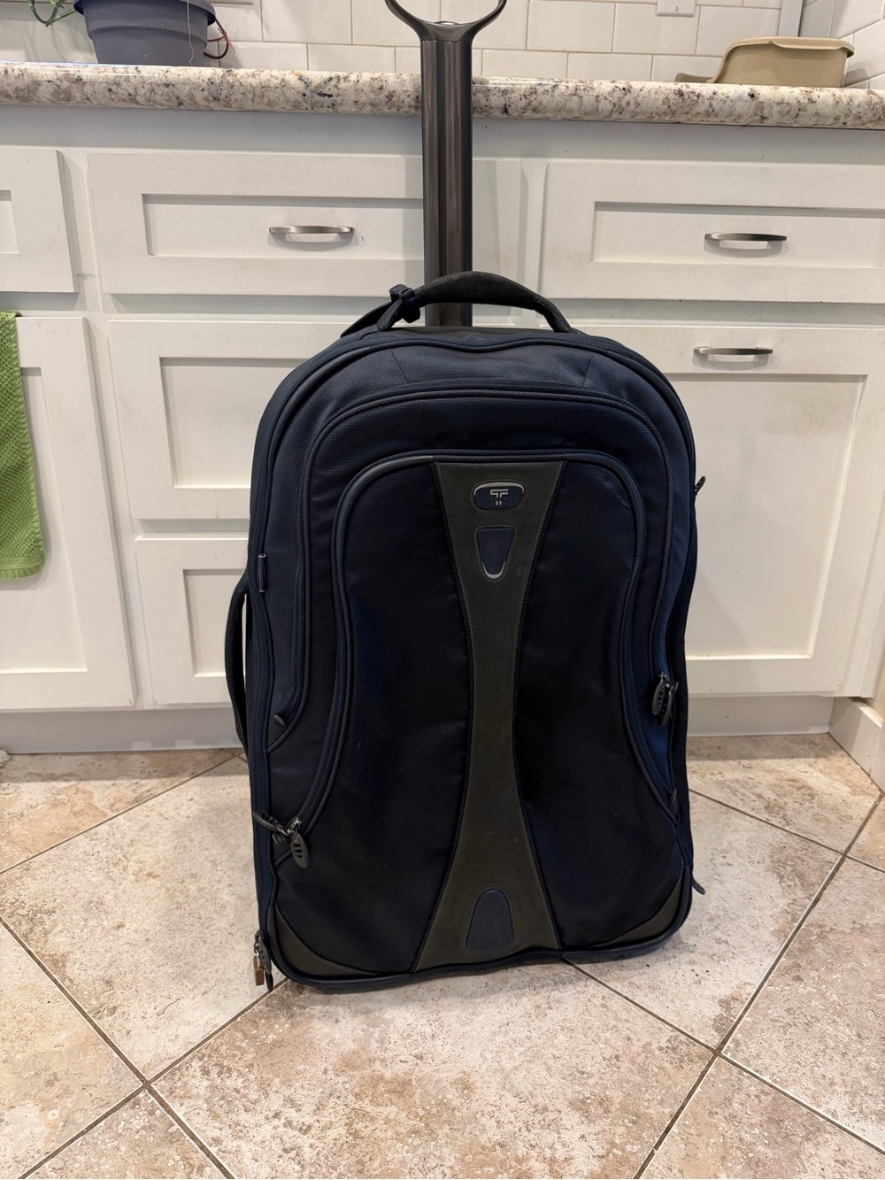 Tumi Blue Rolling 2 wheels check in luggage with Telescoping Handle